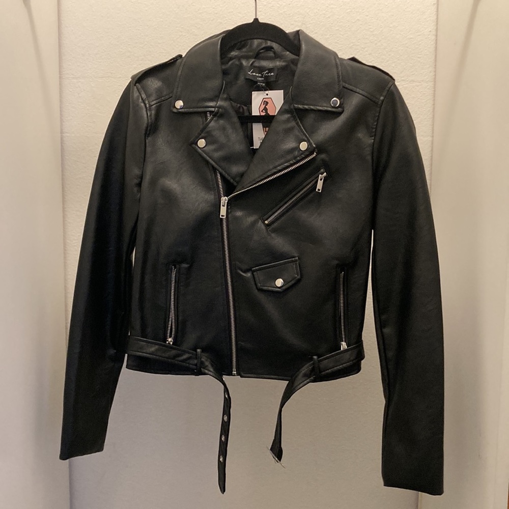 Oblong Box Shop Vegan Leather Motorcycle Jacket